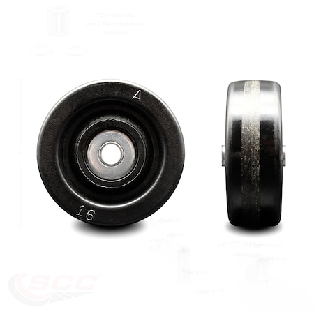 Service Caster SCC - 3" Phenolic Wheel Only w/Roller Bearing - 3/8" Bore - 500 lbs Capacity SCC-PHR314-38